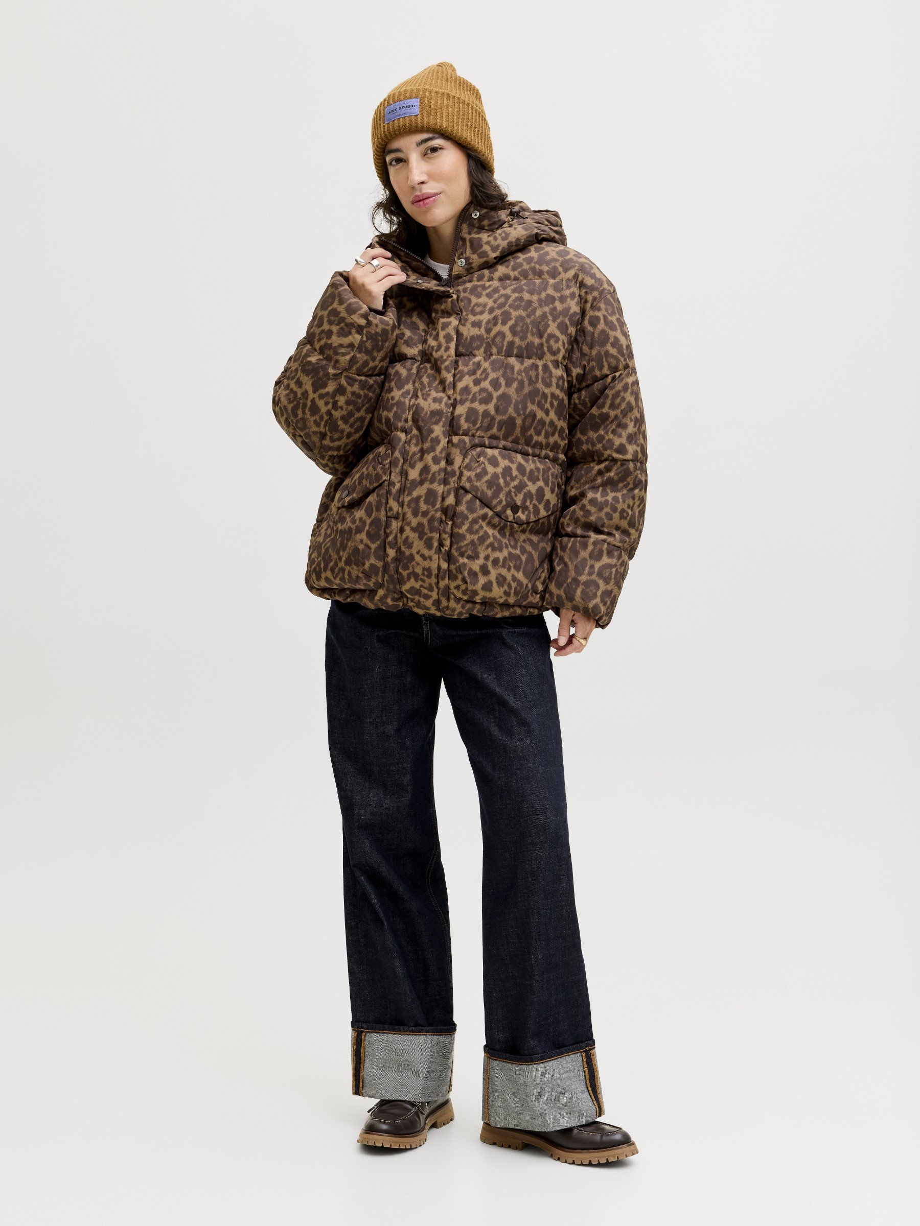 JJXX JXANA LEOPARD - Winter jacket - toasted coconut/multi