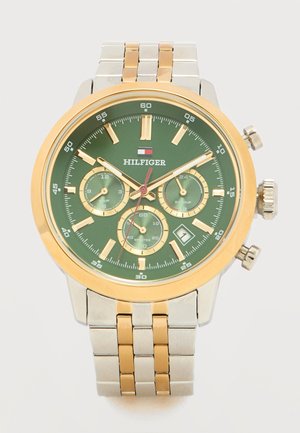 KENT - Pulkstenis ar hronogrāfu - silver-coloured/gold-coloured/green