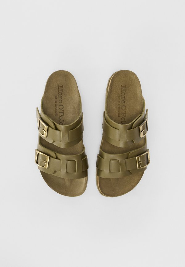 QUINN  - Slippers - dark forest moss2