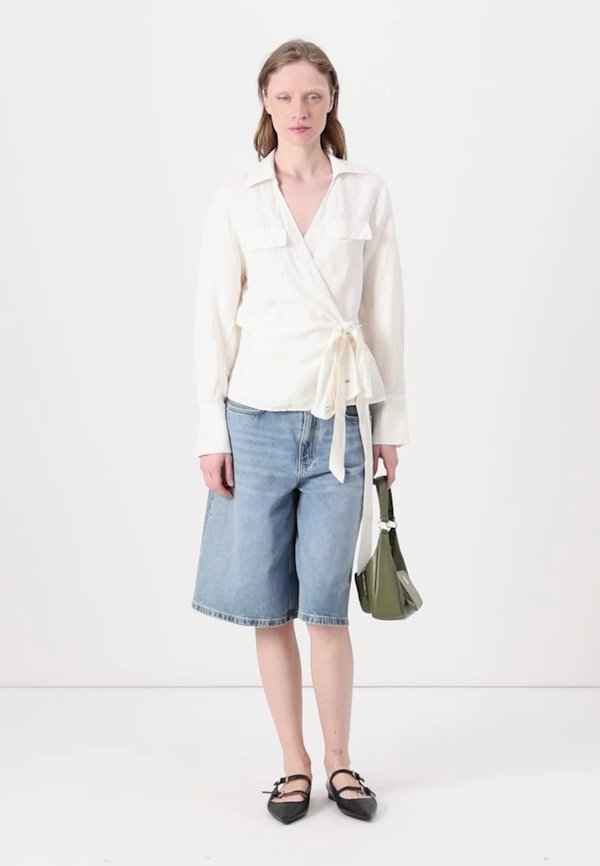 WRAP BLOUSE - Blouse - ivory petal2