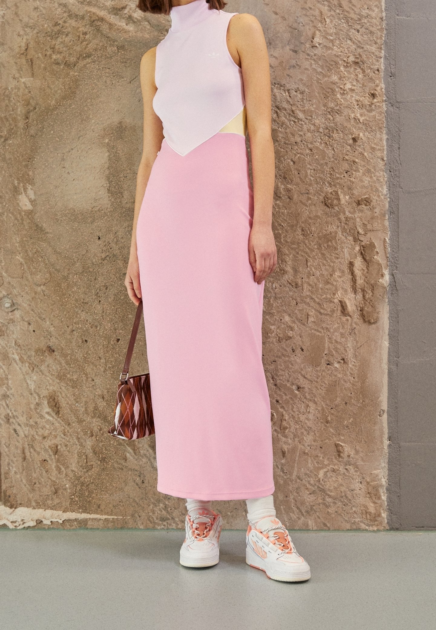 adidas Originals Maxi-jurk pink/donkerroze (Pre-owned