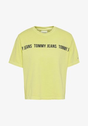 CROP TAPE TEE - T-shirt z nadrukiem - limone
