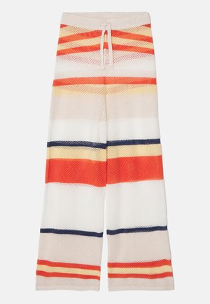 STRIPE POINTELLE - Stoffhose - calico/white/honeycomb/kumquat/indigo