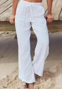 Next WIDE  - Auduma bikses - white