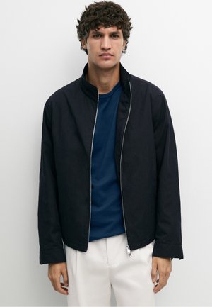 Massimo Dutti, COTTON BLEND HIGH-NECK JACKET - Giacca leggera - dark blue