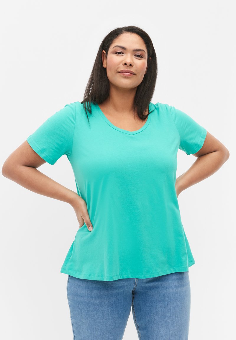 Zizzi T-shirt - bas - aqua green