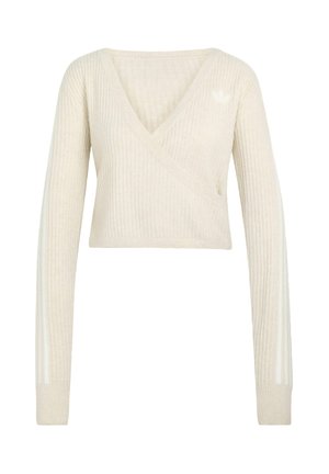 adidas Originals, ADIDAS ORIGINALS BY JENNIE KNITTED WRAP AROUND - Kardiganas - clear brown