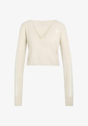adidas Originals, ADIDAS ORIGINALS BY JENNIE KNITTED WRAP AROUND - Kardiganas - clear brown