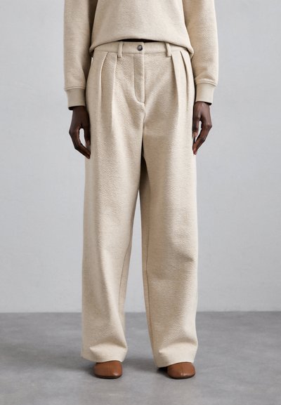 Proenza Schouler White Label TRISTAN PANT IN CLOQUE - Παντελόνι - oatmeal melange