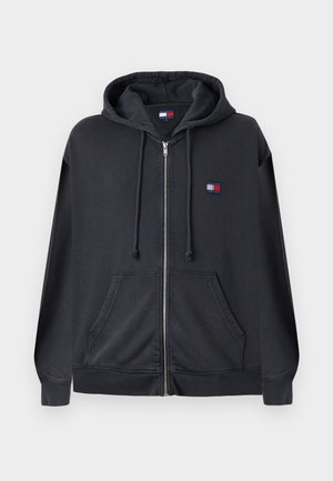 HOODIE UNISEX - Zip-up sweatshirt - washed black