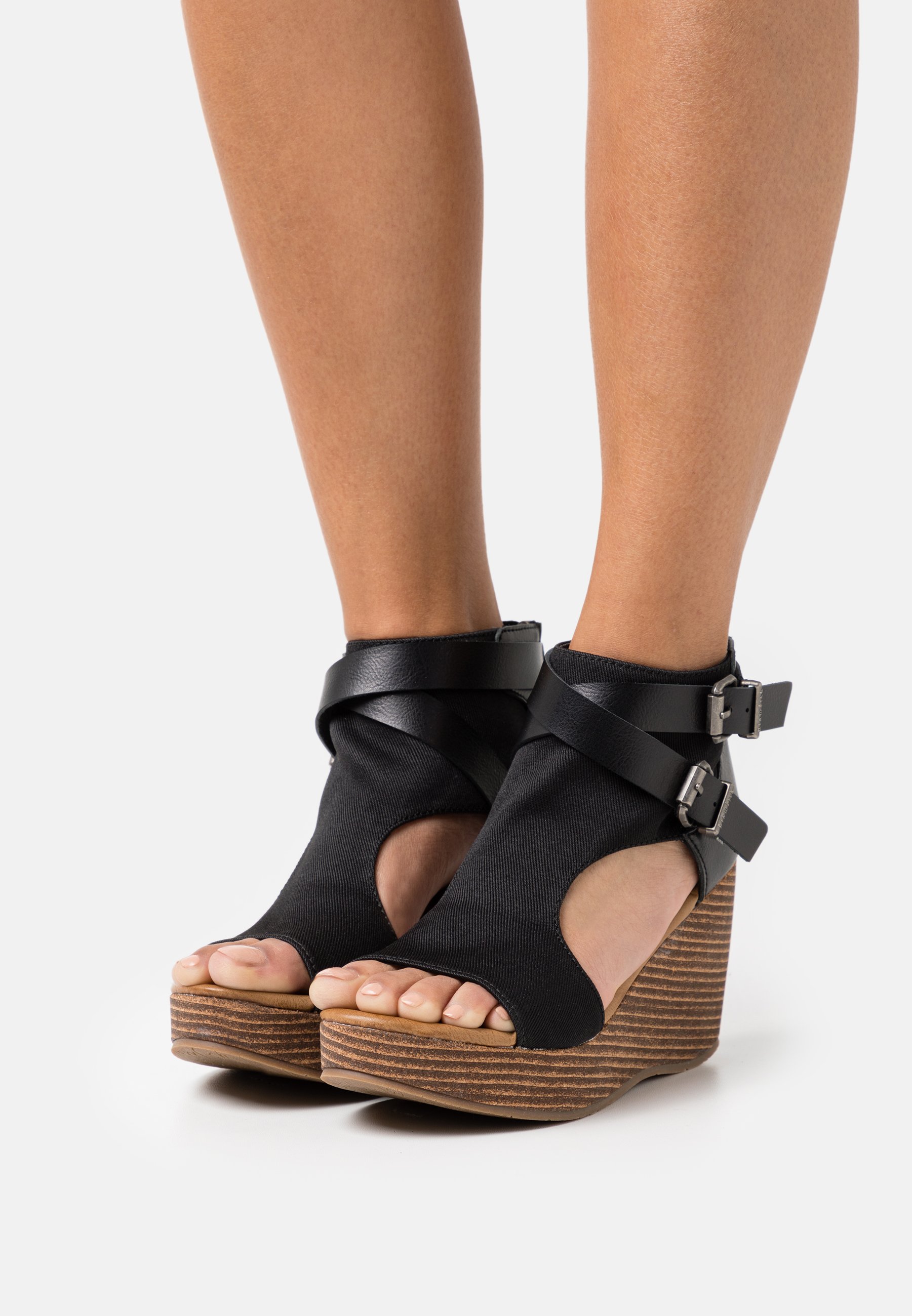 blowfish black wedges