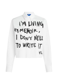 KARL QUOTE SHIRT - Blusa com botões - white