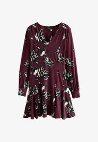 Ausgewählt, burgundy red floral print