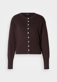 FITTED CARDIGAN - Kardigan - seal brown