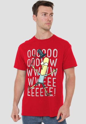 Cotton Soul, RICK AND MORTY OOWWEEEEE - T-Shirt print - red
