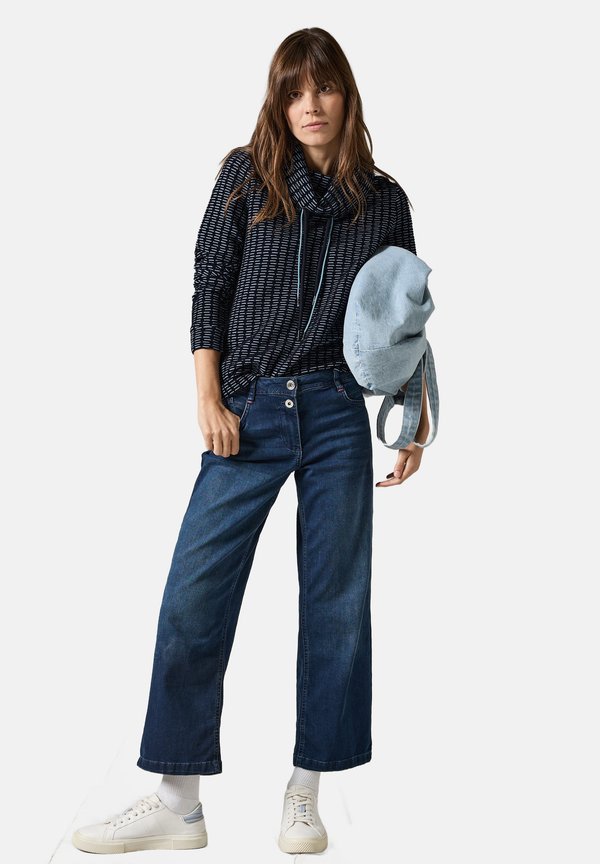 MIT SCHALKRAGEN - Sweatshirt - blau