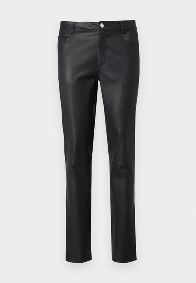 STUDIO ID LIAM TROUSER - Leather trousers - black