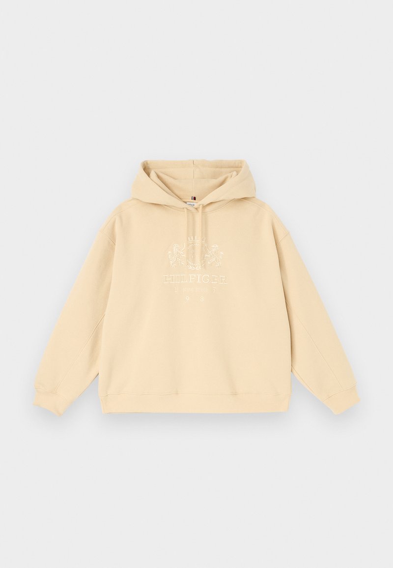 Tommy Hilfiger Curve VARSITY CREST HOODIE - Sweatshirt - country ivory