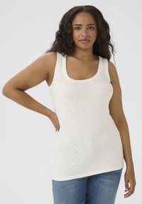 Kaffe Curve CARINA RHINESTONE - Top - chalk