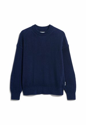 ARMEDANGELS, VANISÉ RIB - Strickpullover - tinted navy-light tinted navy