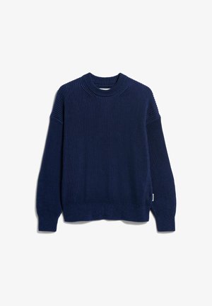 ARMEDANGELS, VANISÉ RIB - Strickpullover - tinted navy-light tinted navy