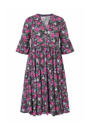 Studio Untold, MIDIKLEID, A-LINE, FLOWER-MUSTER - Vestido informal - black