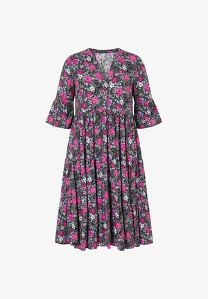 Studio Untold, MIDIKLEID, A-LINE, FLOWER-MUSTER - Hverdagskjole - black
