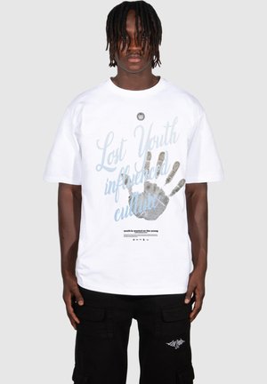 Lost Youth HERREN TEE INFLUENCED V - T-shirts print - white