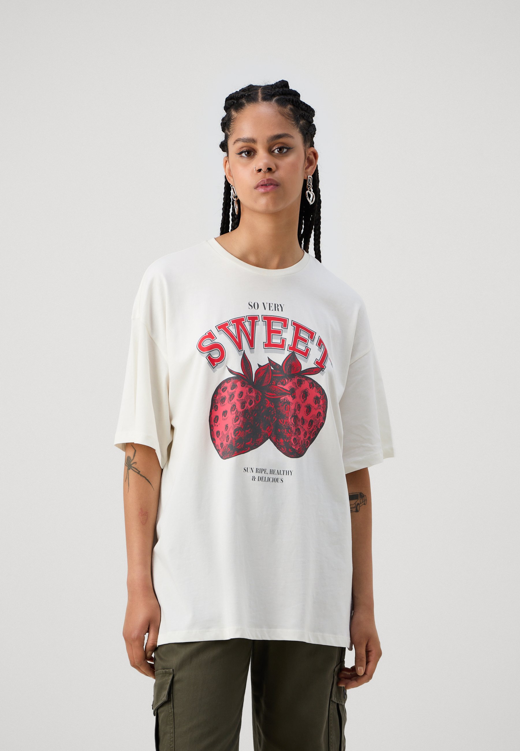 Women's Semi-Sheer Crew Neck T-Shirt by ONLROSE