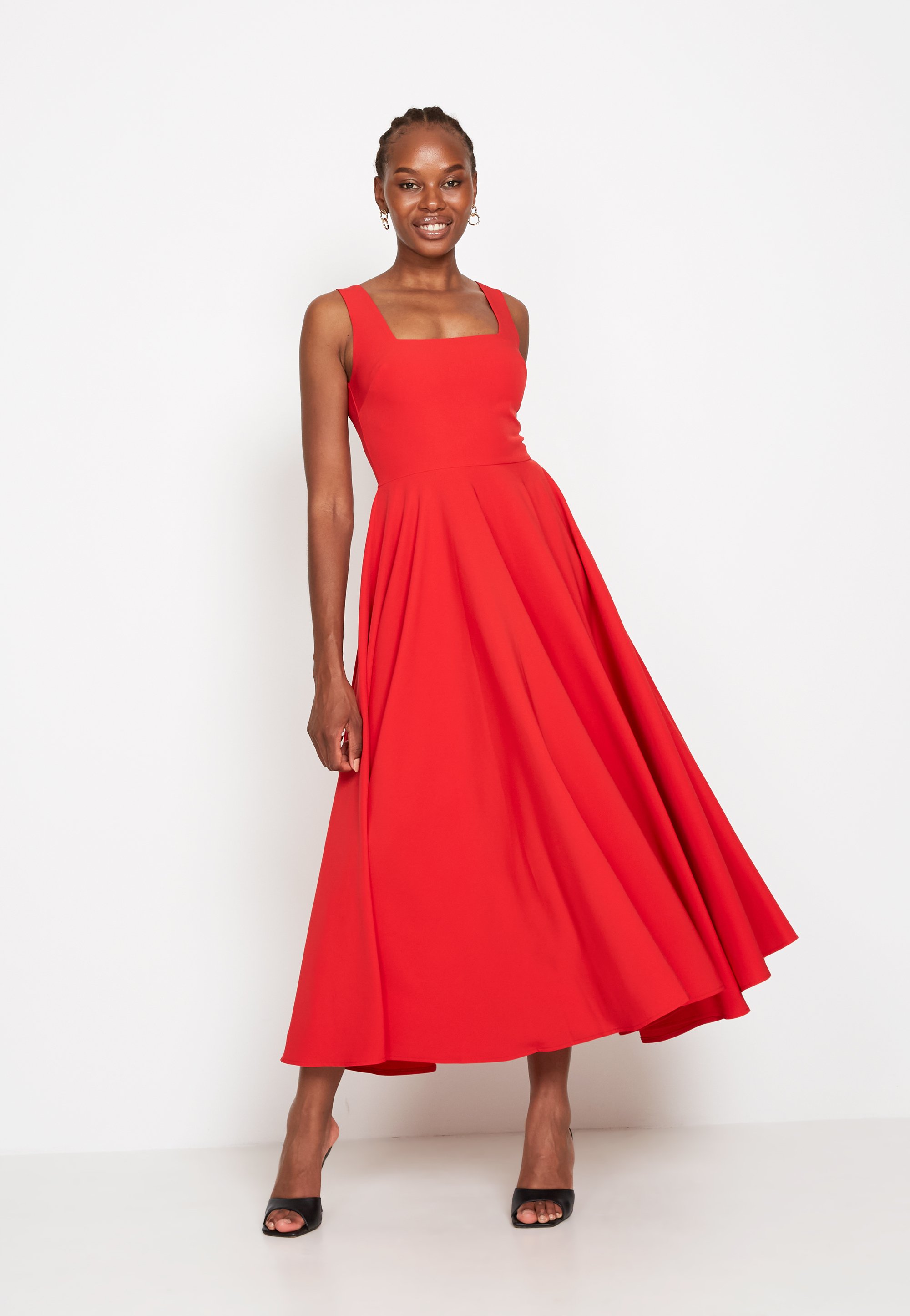 True Violet SQUARE NECK FLARE MAXI - Vestito estivo - red/rosso - Zalando.it
