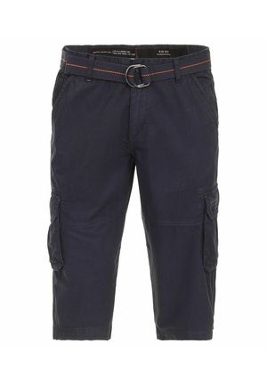 MIT GÜRTEL - Shorts - blau