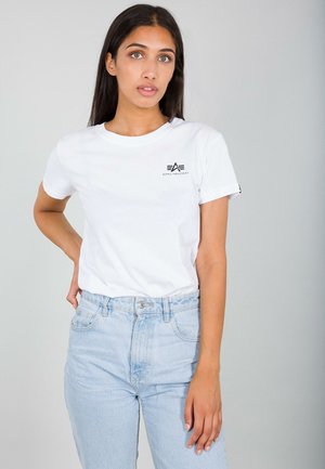Alpha Industries SMALL LOGO  - Print T-shirt - white