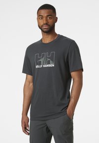Helly Hansen NORD GRAPHIC - Camiseta estampada - ebony