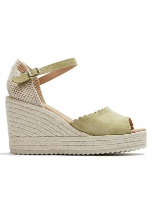 Castell Menorca MENORQUINA RETRO - Sandalias de cuña - verde claro