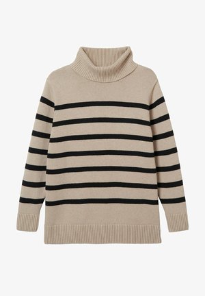 BETTY ROLLNECK - Trui - beige stripe