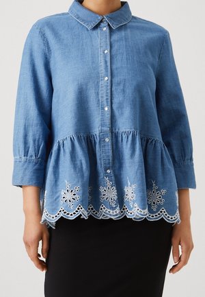 Button-down blouse - light-blue denim