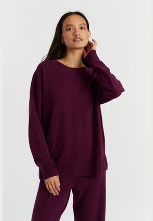 WIDE SLOUCHY - Strickpullover - mulberry