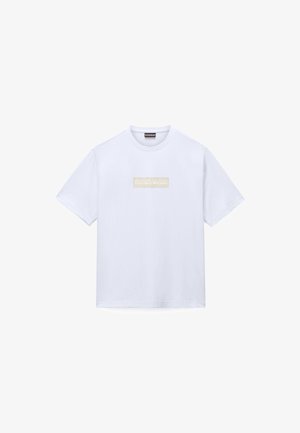 Napapijri, BOX LOGO SS - T-shirts basic - white