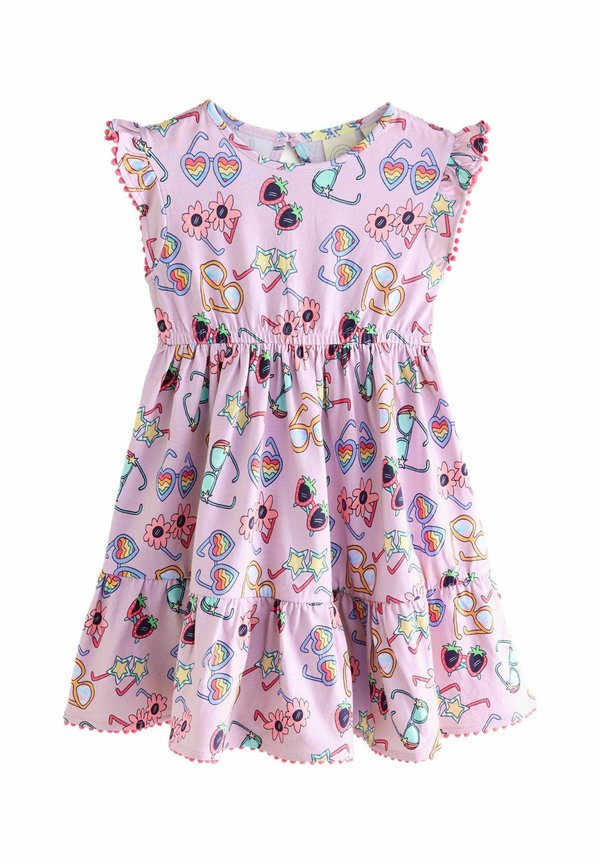 REGULAR FIT - FRILLED SLEEVE TIERED - Jerseykleid - lilac purple sunglasses