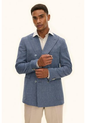 Oscar Jacobson FARRIS PATCH SOFT BLAZER - Pikkutakki - blue tropic