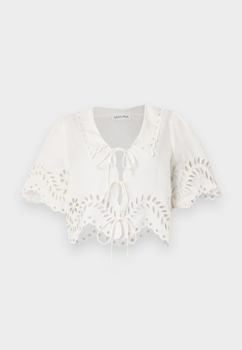 Malina ESTELA BRODERIE ANGLAIS BLOUSE - Bluse - white/weiß - Zalando.at