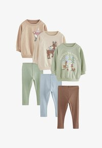 Unausgewählt, sage green cream camel character