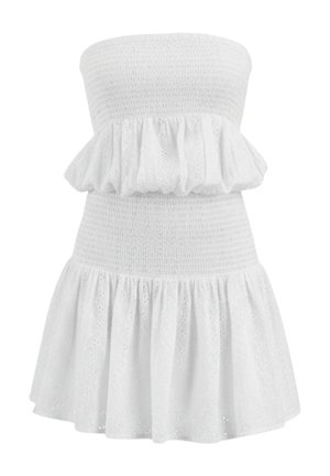 South Beach, BRODIERE SMOCKED MINI - Etuikjole - white