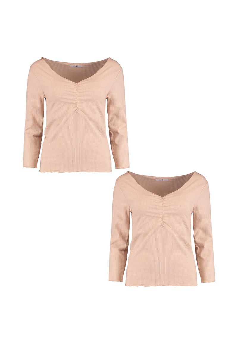Hailys 2ER-SET V-AUSSCHNITT 3/4-ÄRMELN NORMALER SCHNITT - Langarmshirt - rosa