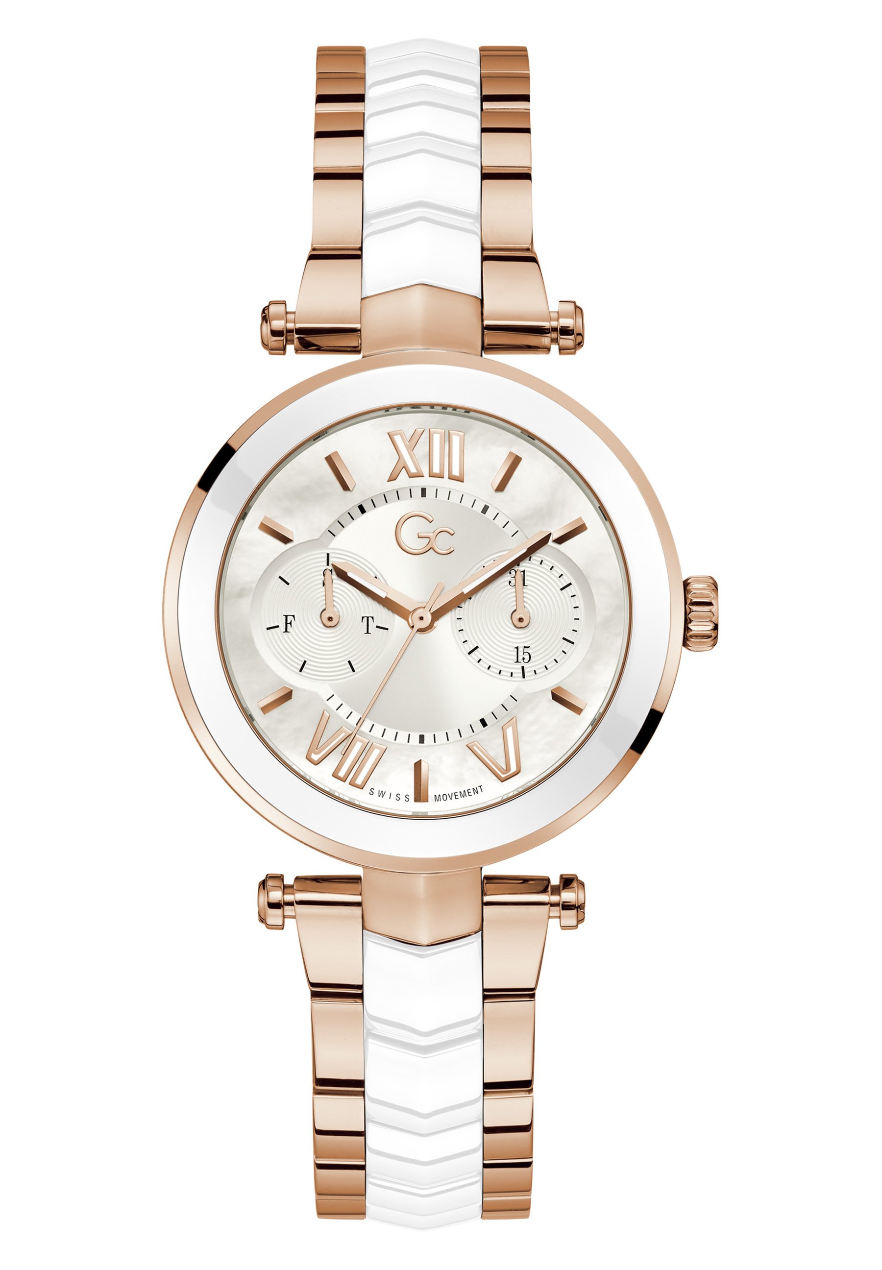 Gc Watches Gc Illusion - Chronograph watch - white/rose gold 