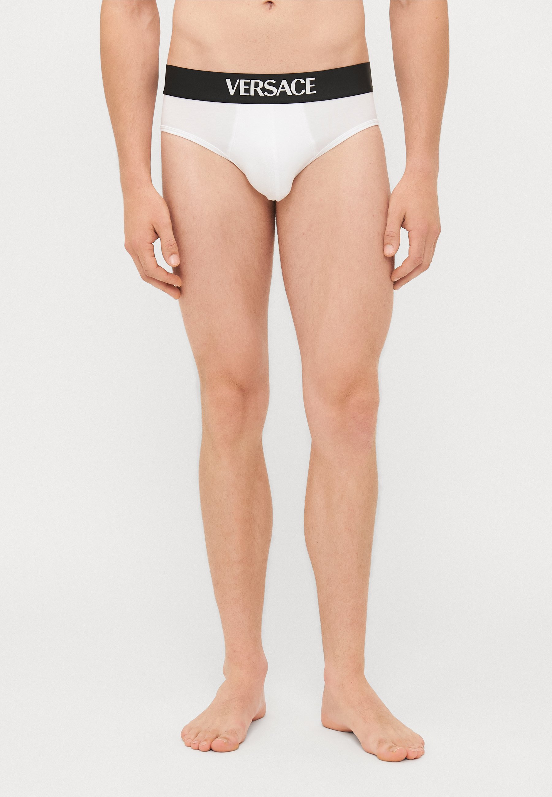 Versace ESSENTIAL LOGO 3 PACK - Briefs - optical white/off-white