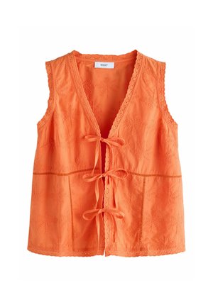 PETITE FIT - EMBROIDERED PALM TREE SLEEVELESS - Débardeur - orange