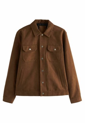 Next COLLARED TRUCKER - REGULAR FIT - Keinonahkatakki - brown