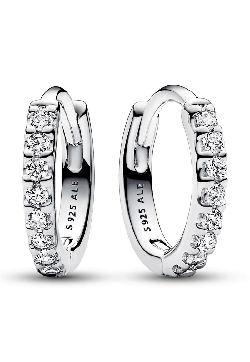 Zirconia Cubica Orecchini Orecchini A Perno Quadrato 5 Mm In Oro Bianco 10 Carati - Con Zirconi Cubici, Per Donna E Uomo, Nuovi Con Etichette Serie Oro
