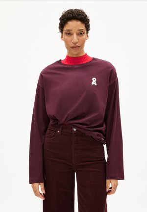 Long sleeved top - dark cranberry